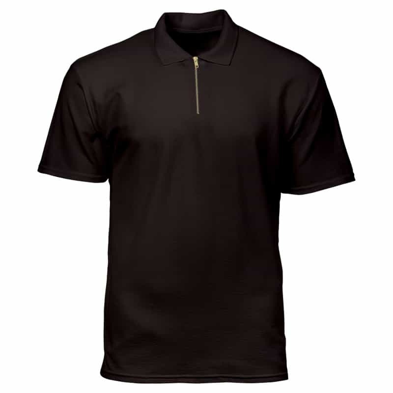 Zipper Polo Shirt.