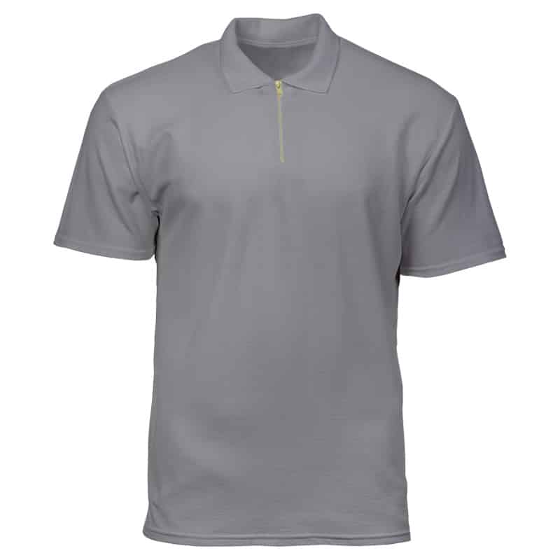 Zipper Polo Shirt.