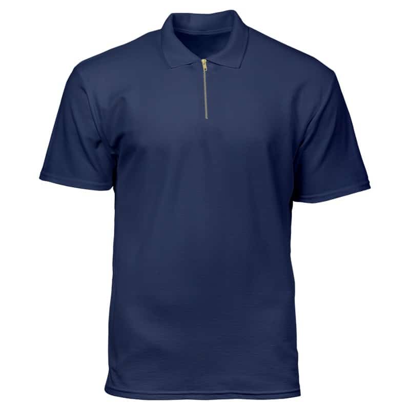 Zipper Polo Shirt.