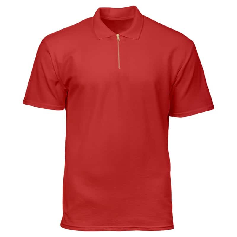 Zipper Polo Shirt.