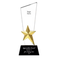 Crystal Trophy with Metal Star.
