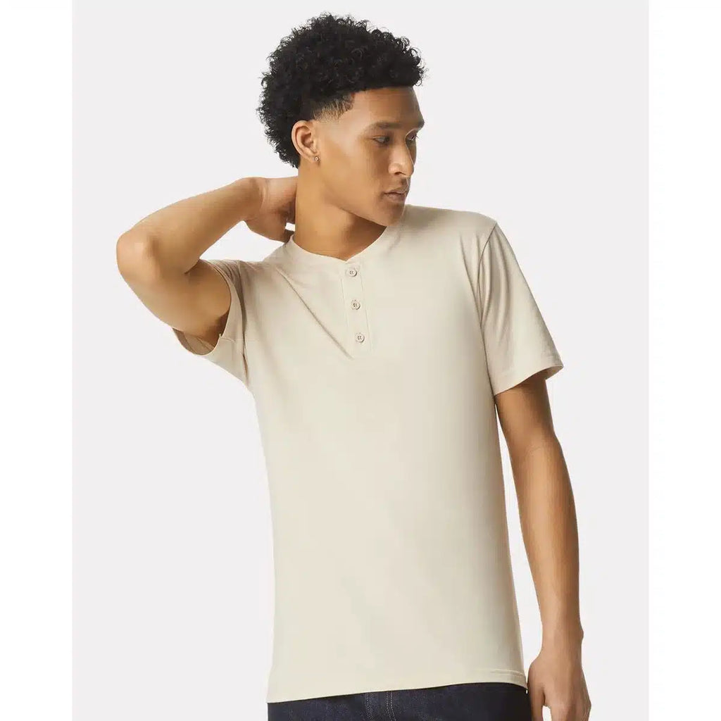 Henley T shirt.