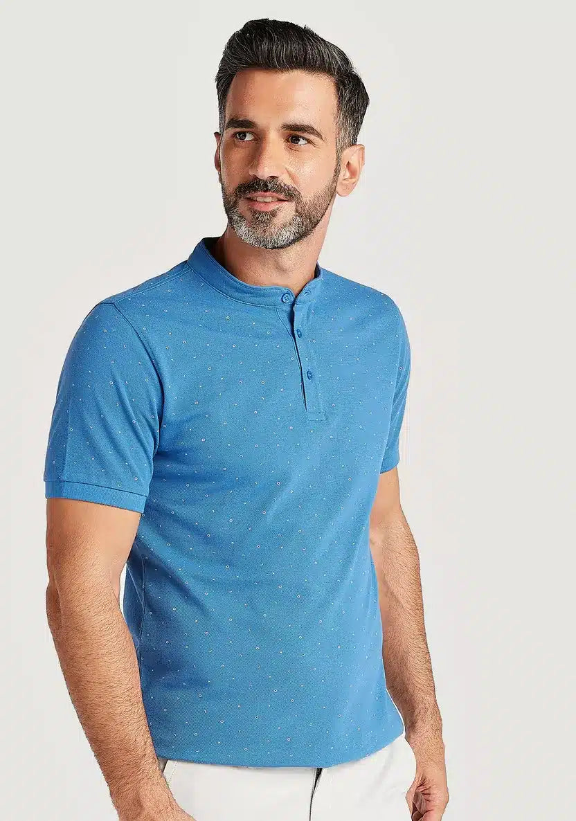 Henley T shirt.