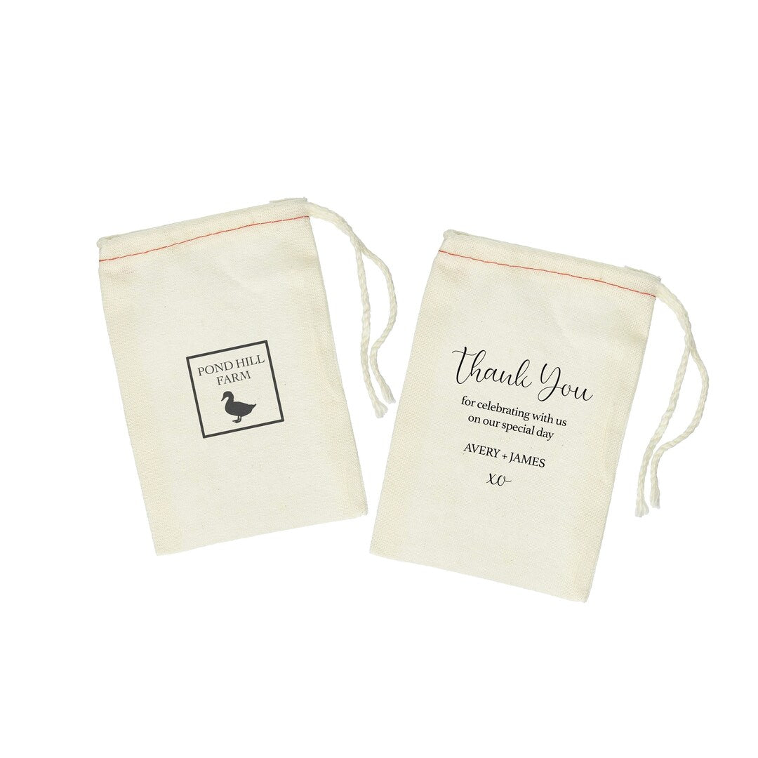 Muslin bags.