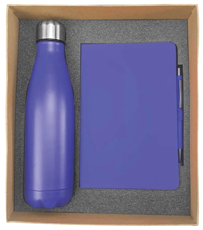 Promotional Notebook & Bottle Gift Set.
