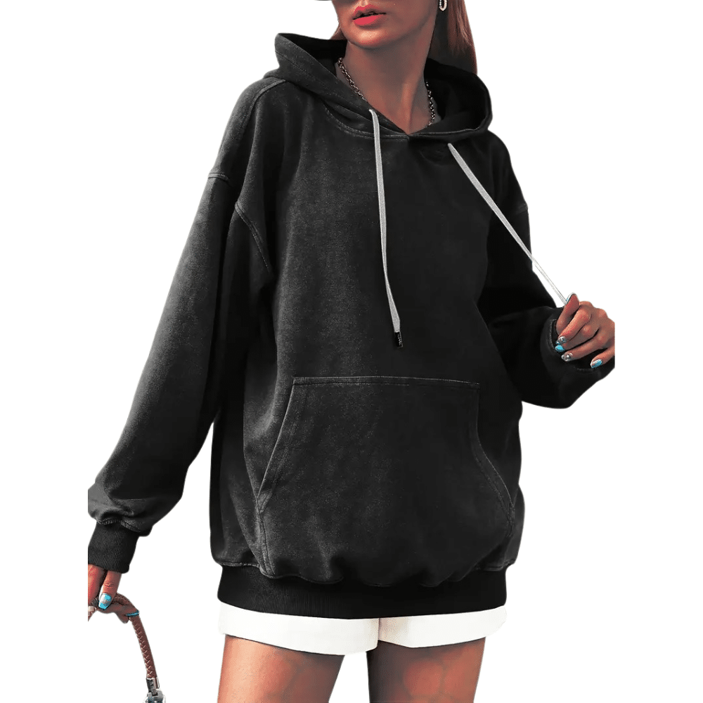 Custom Printed Vintage Acid Wash Hoodie.