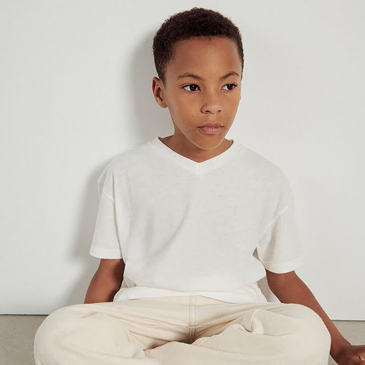 Kids Short Sleeve V Neck Tshirt