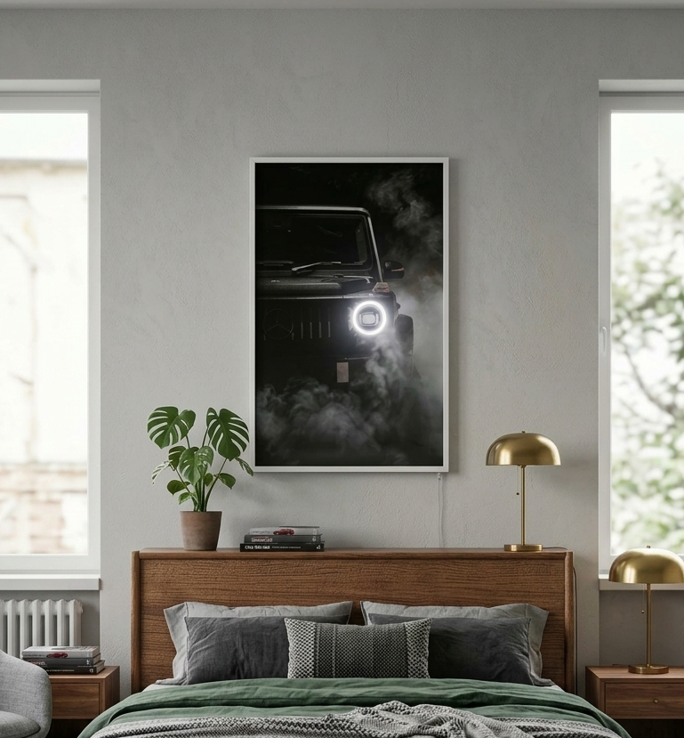 Mercedes G63 Neon – 4K Luxury Car Wall Art