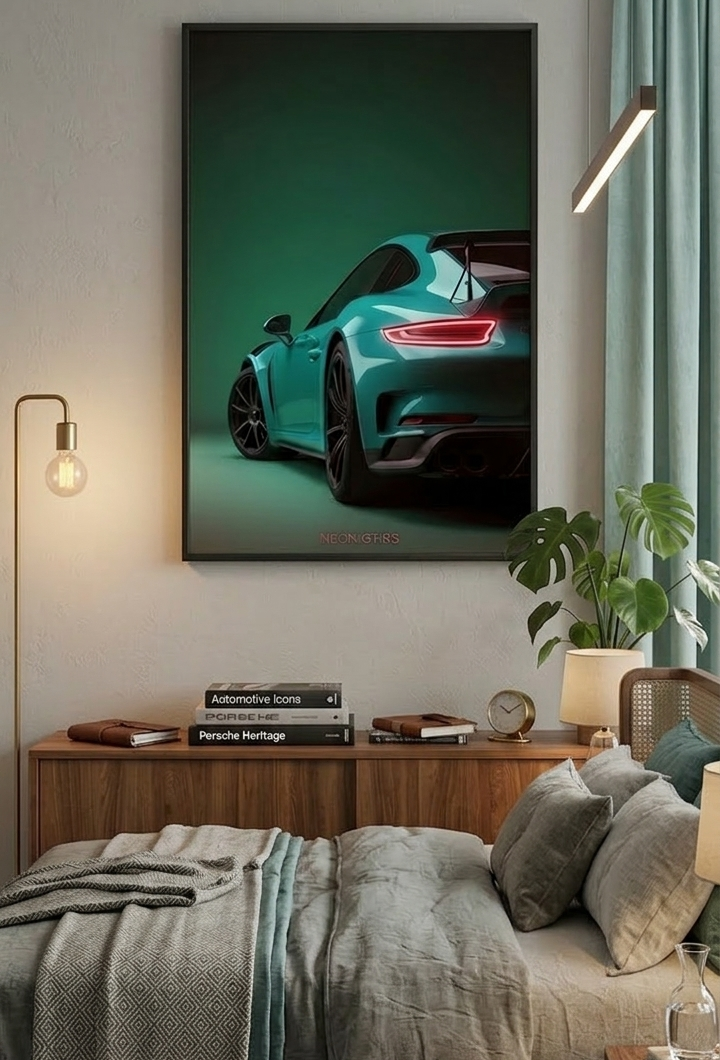Porsche GT3 RS Neon Wall Art
