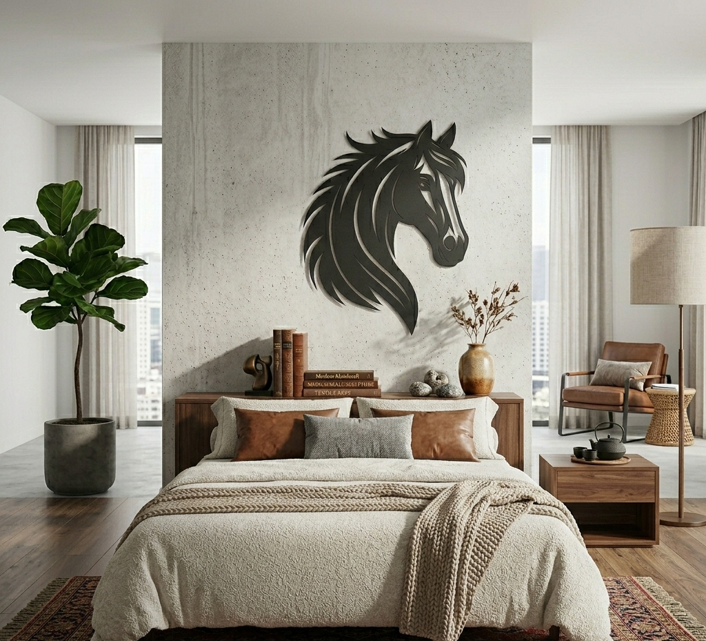 Majestic Silhouette Acrylic Horse Wall Decor