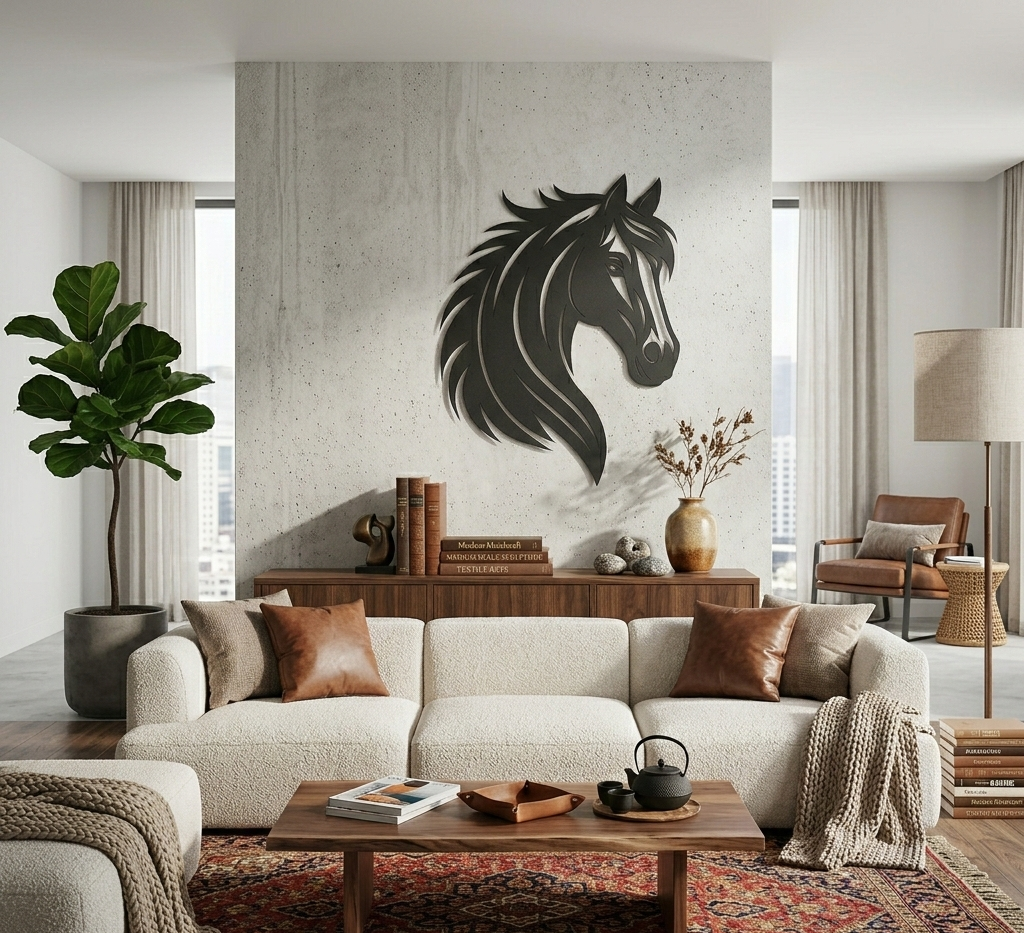 Majestic Silhouette Acrylic Horse Wall Decor
