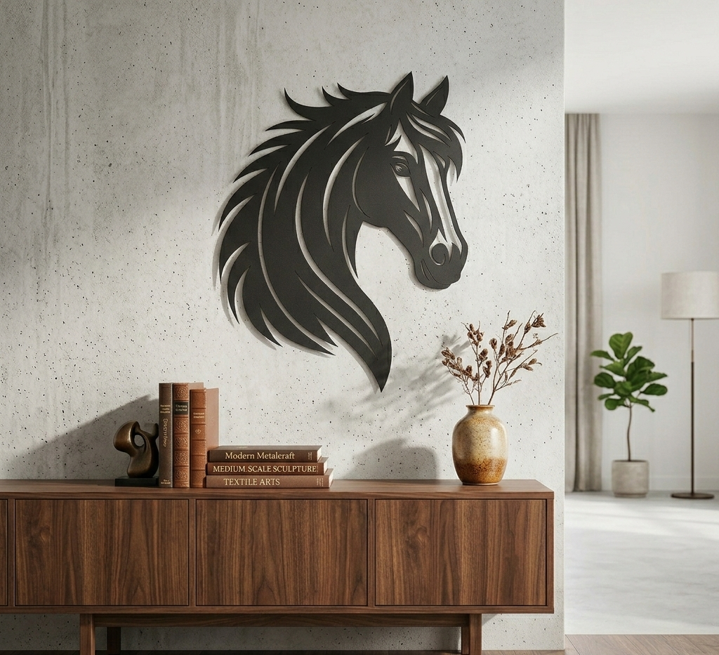 Majestic Silhouette Acrylic Horse Wall Decor
