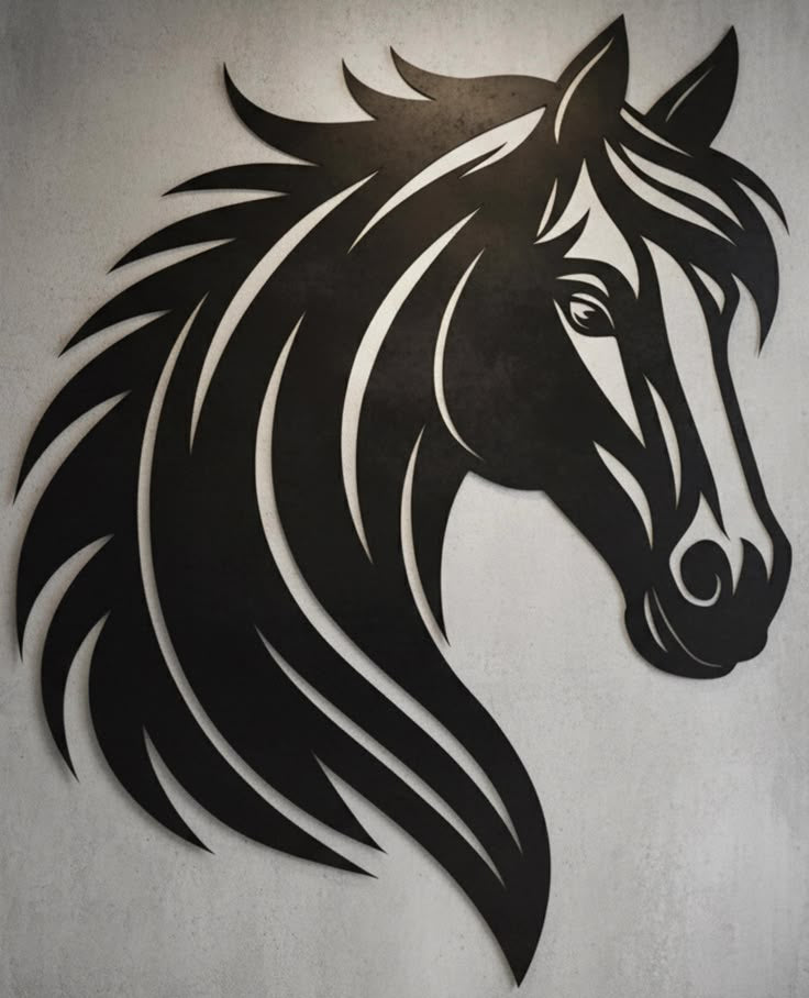 Majestic Silhouette Acrylic Horse Wall Decor