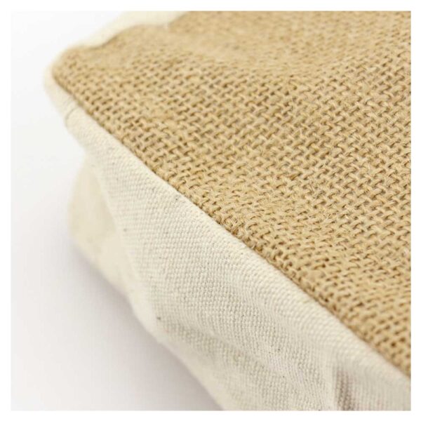 Jute and Cotton Zipper Pouch.