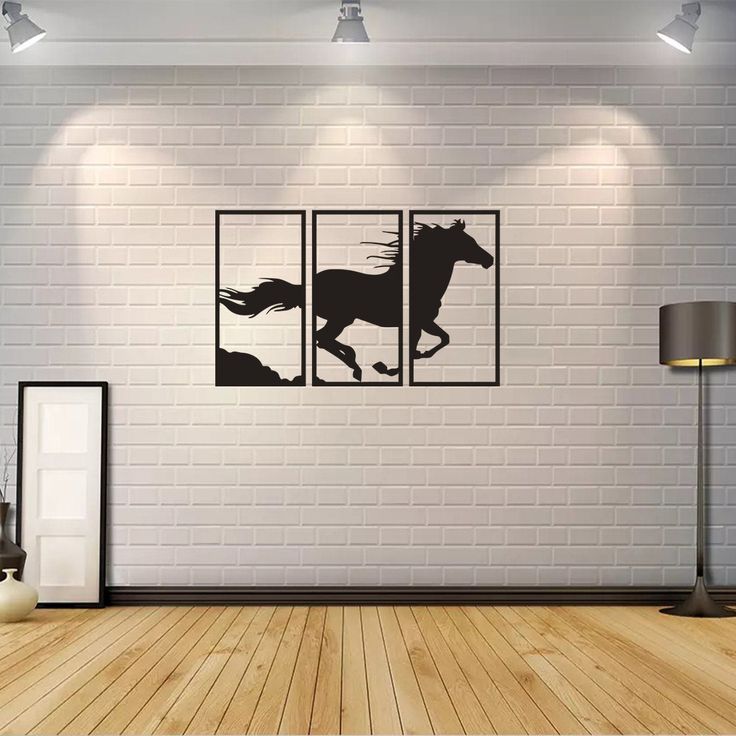 Midnight Gallop – Modern 3-Panel Running Horse Wall Art