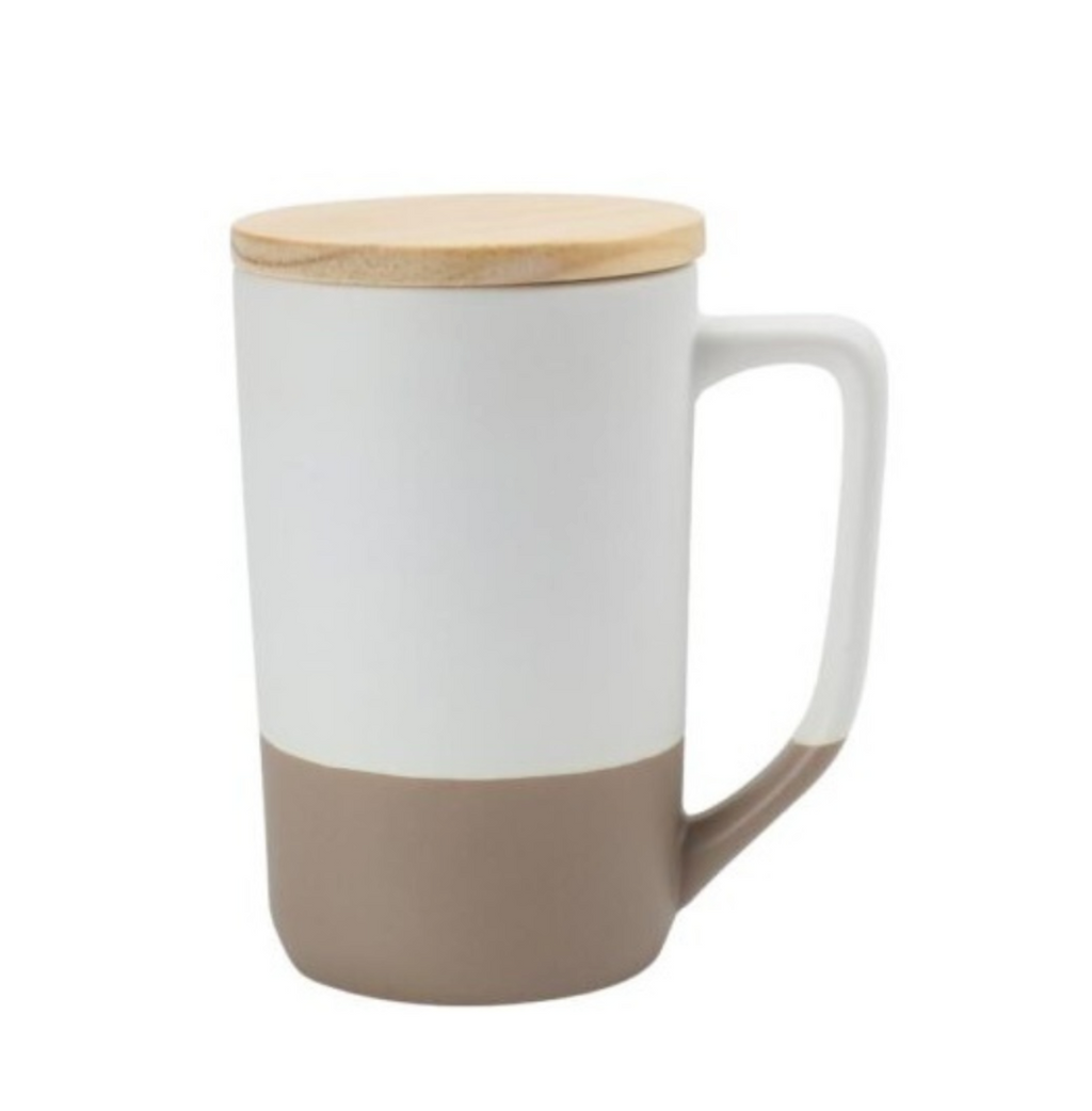 Ceramic Mug with Clay Bottom.