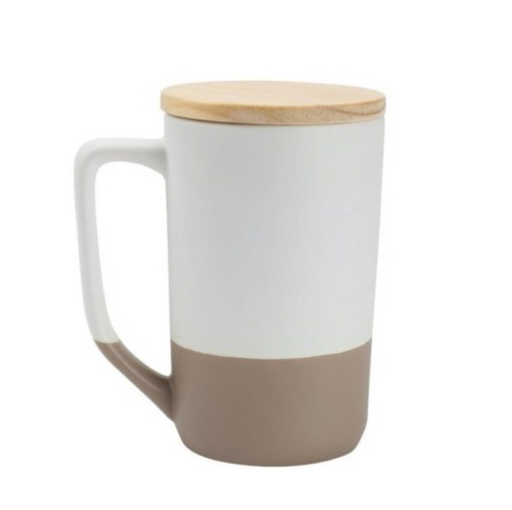 Ceramic Mug with Clay Bottom.