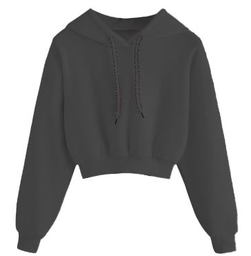Crop Top Hoodie Activewear.