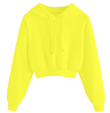 Crop Top Hoodie Activewear.