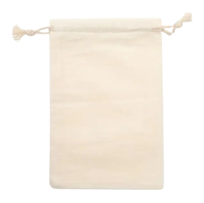 Muslin bags.