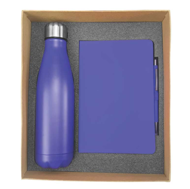 Promotional Notebook & Bottle Gift Set.