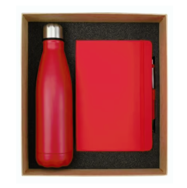 Promotional Notebook & Bottle Gift Set.