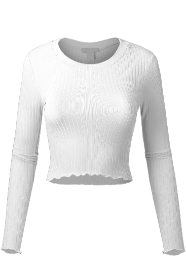 Long Sleeve Crop Top.