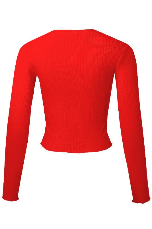 Long Sleeve Crop Top.