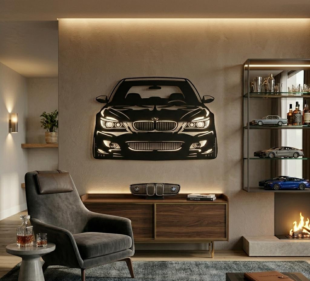 BMW Style Acrylic LED Neon Wall Art
