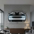 Dodge- Challenger Car Acrylic Cutout Neon Wall Art