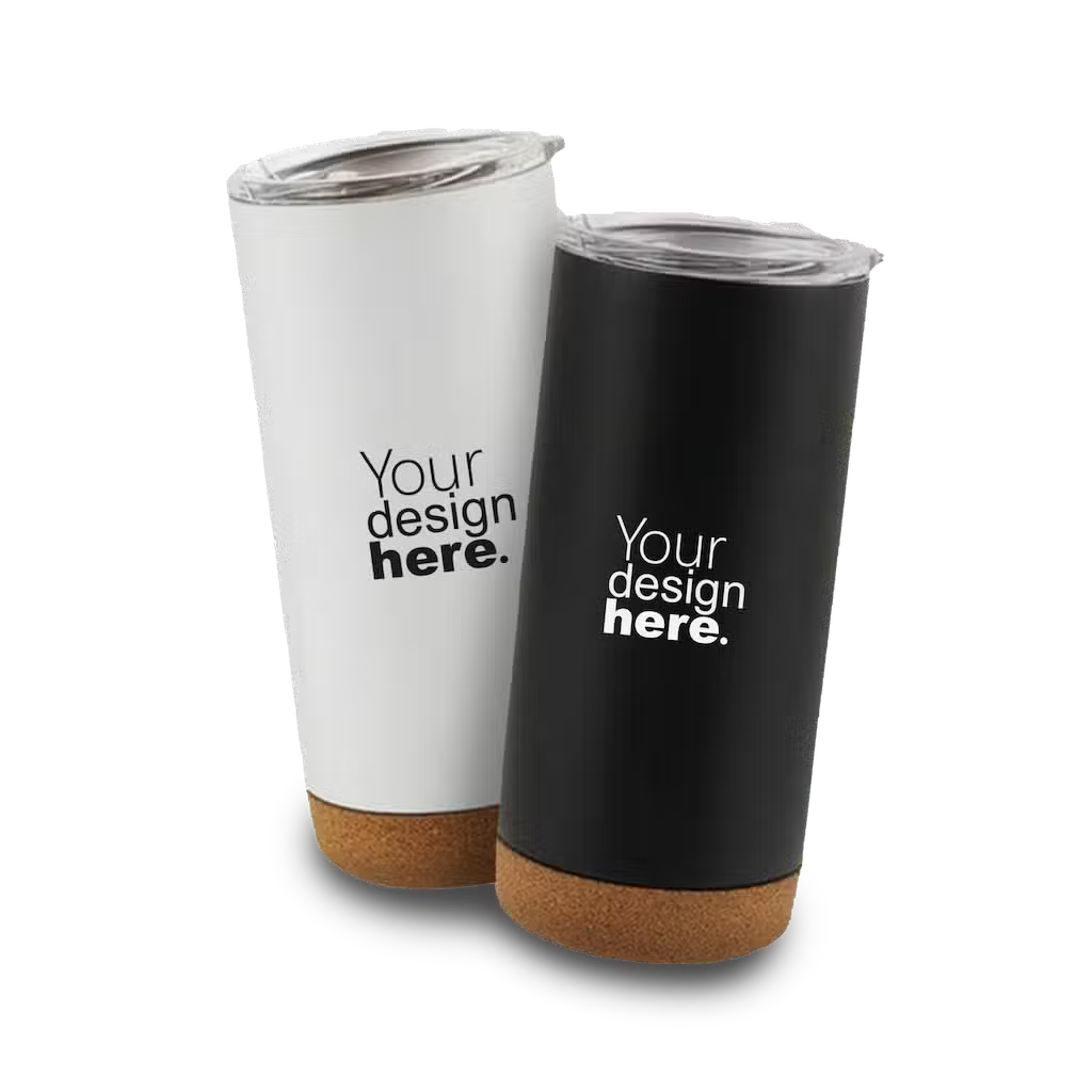 Coffee Tumbler with Cork Base.