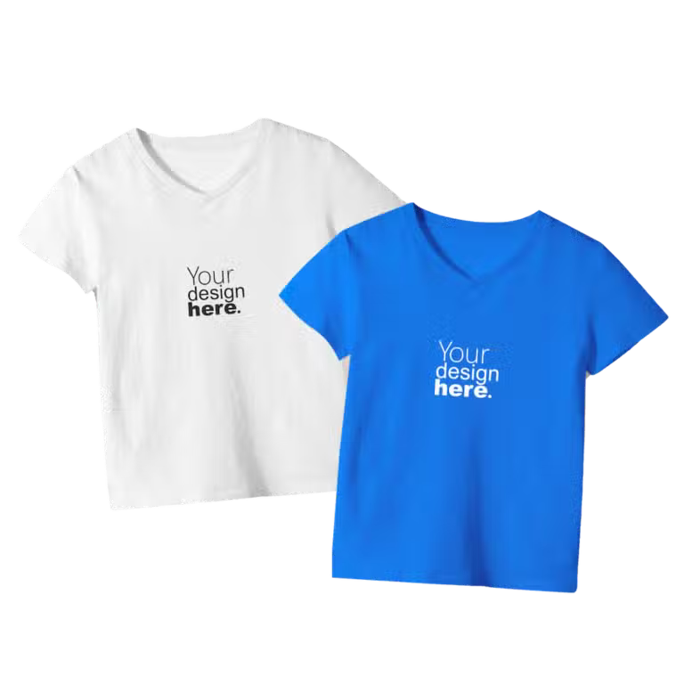 Kids Short Sleeve V Neck Tshirt