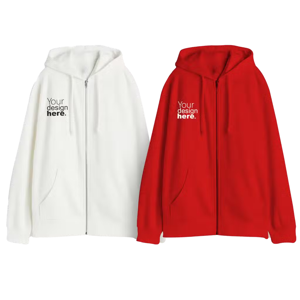 Oversized Zipper Hoodie.