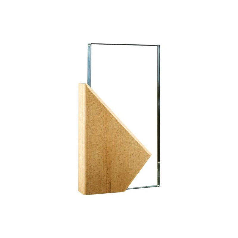Rectangle Wooden Crystal Award