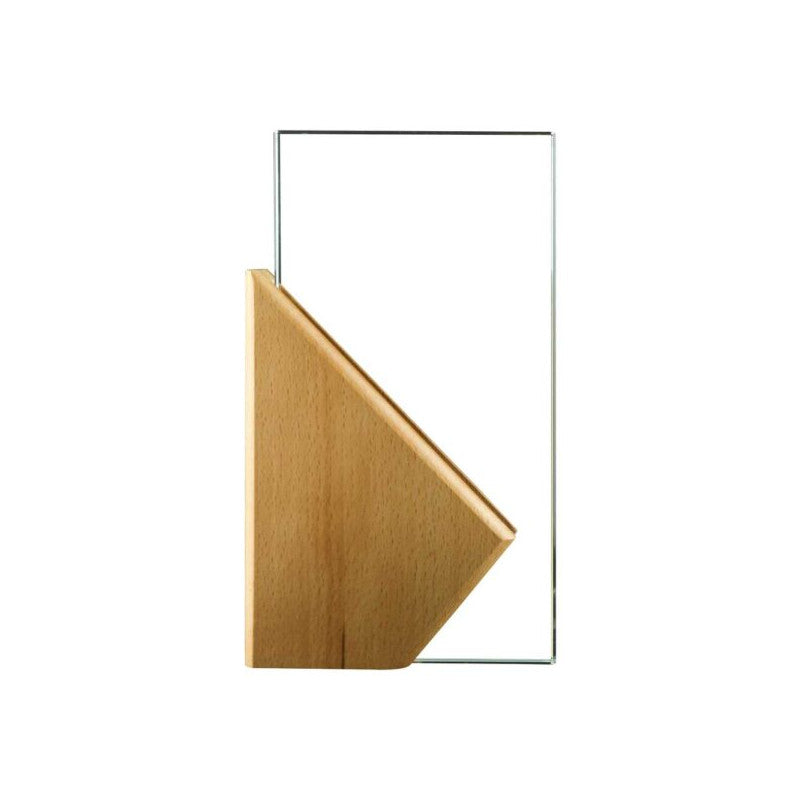 Rectangle Wooden Crystal Award.