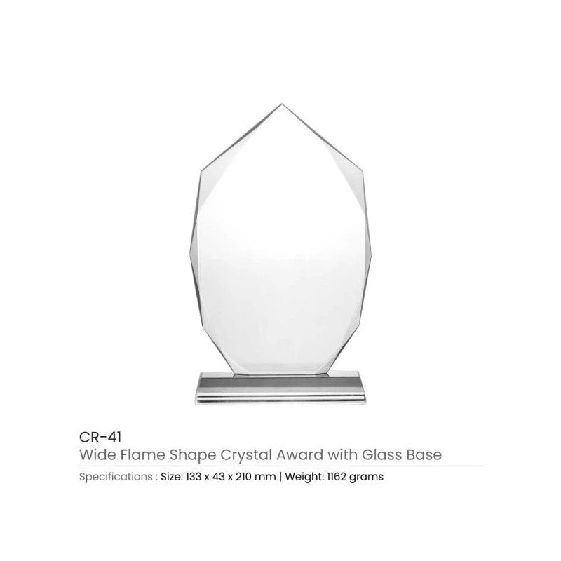 Wide Flame Crystal Award.